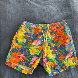 Polo Ralph Lauren Blue Floral Swim Trunks